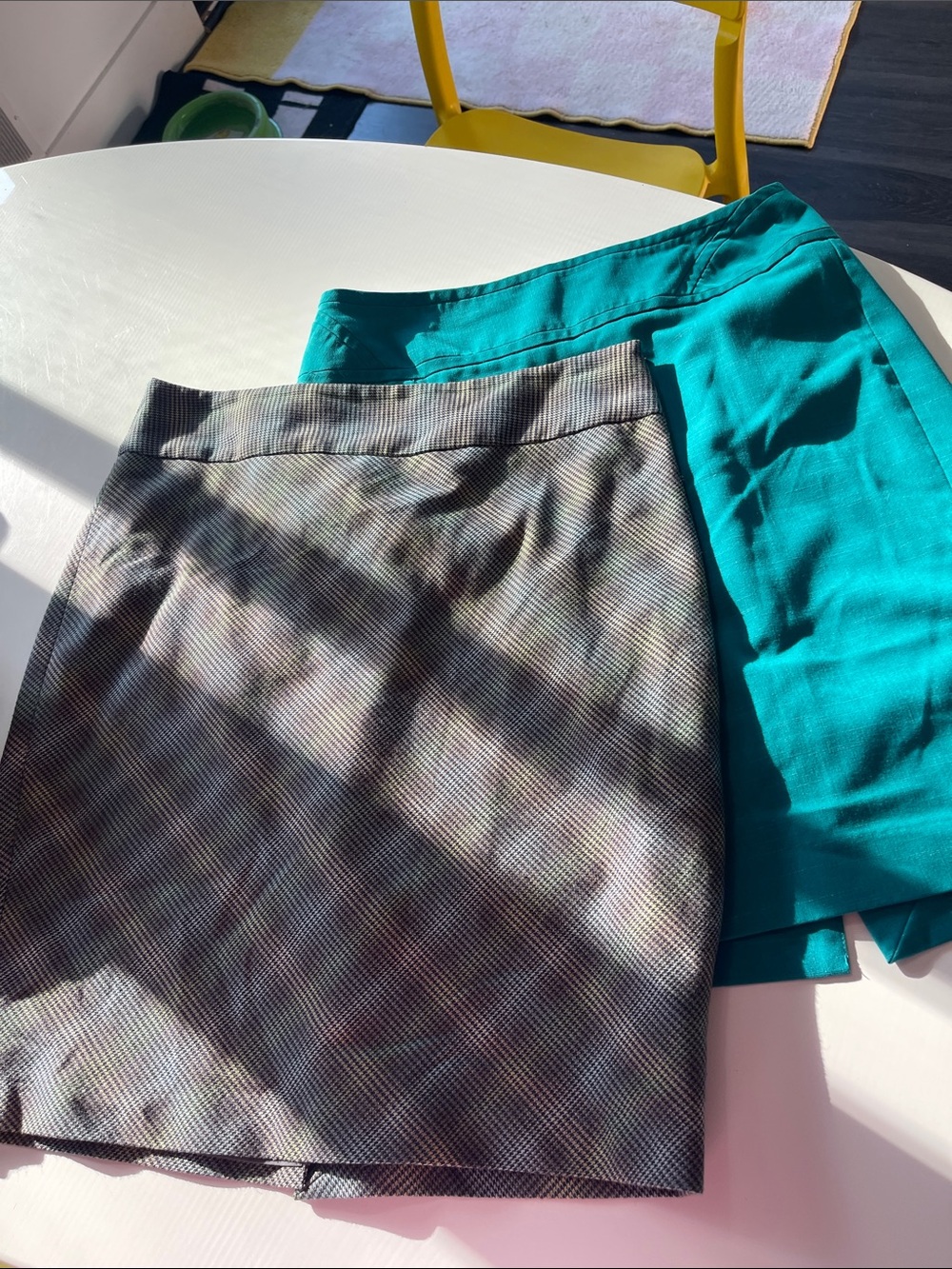Teal and Gray Plaid Women’s Skirt Set